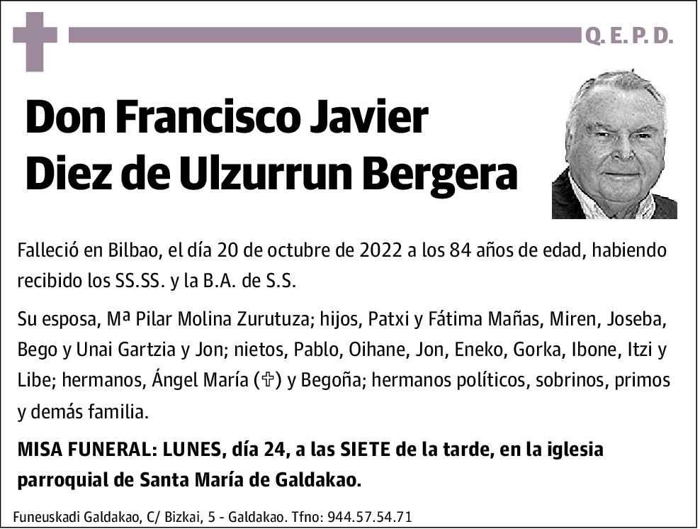 Francisco Javier Diez de Ulzurrun Bergera