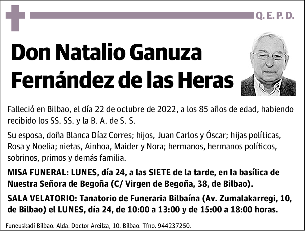 Natalio Ganuza Fernández delas Heras