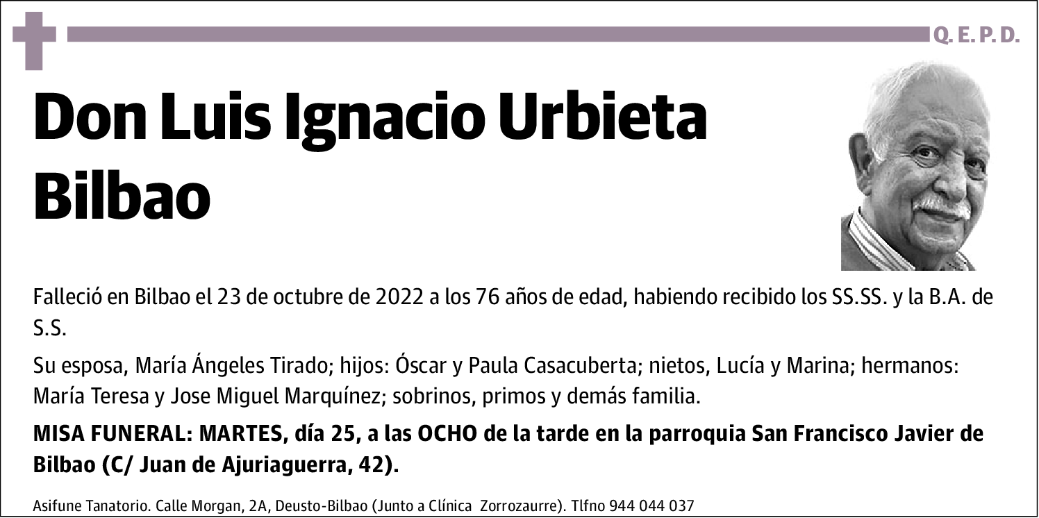 Luis Ignacio Urbieta Bilbao