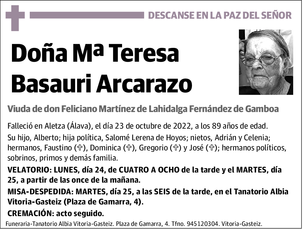 María Teresa Basauri Arcarazo