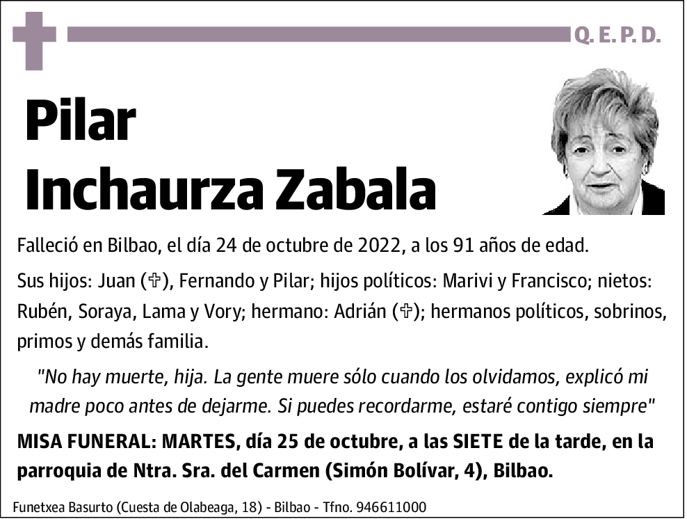 Pilar Inchaurza Zabala