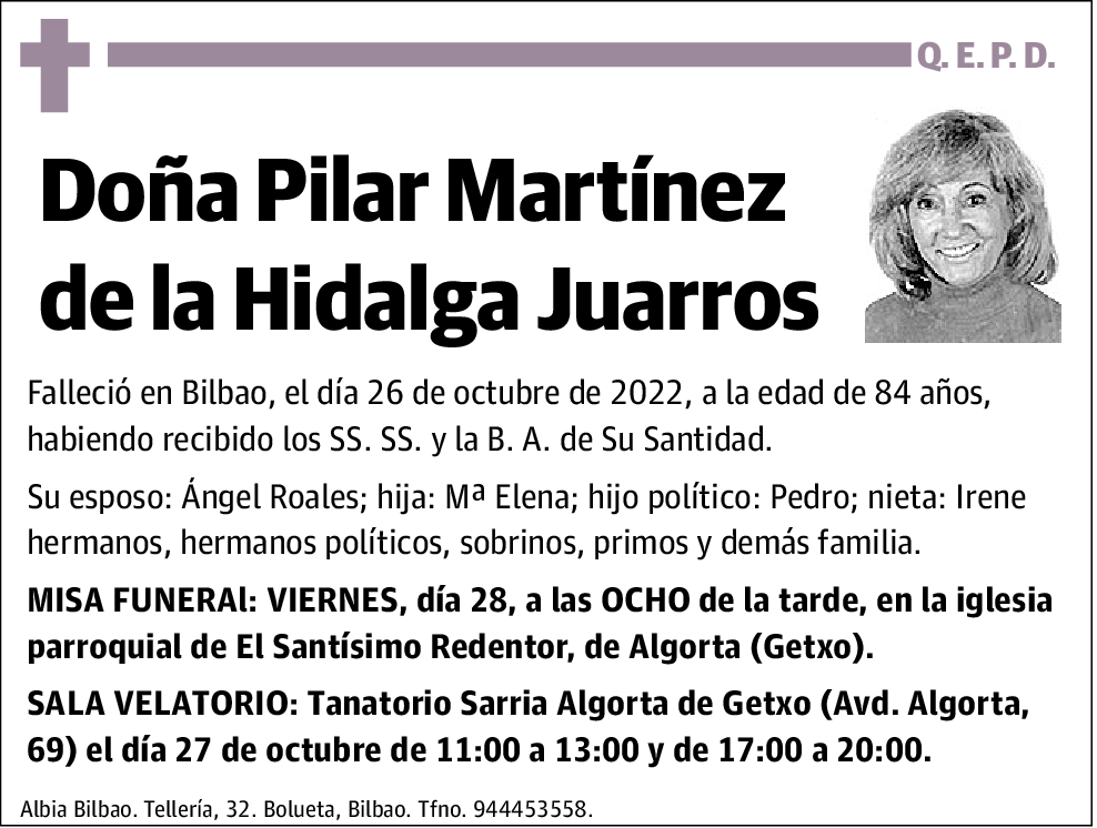 Pilar Martínez de la Hidalga Juarros