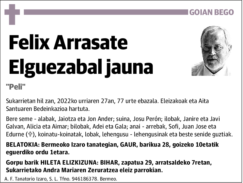 Felix Arrasate Elguezabal