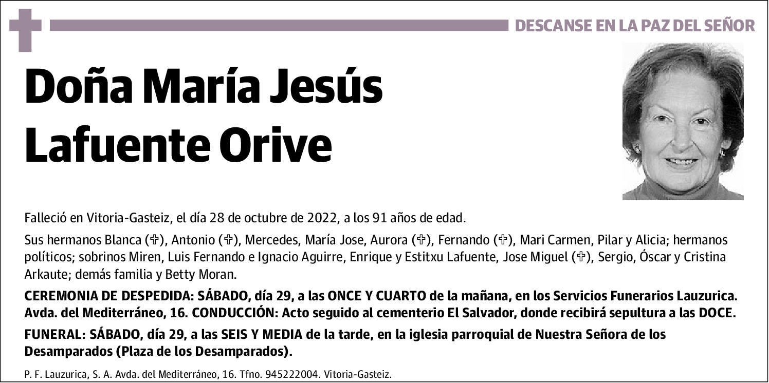 María Jesús Lafuente Orive