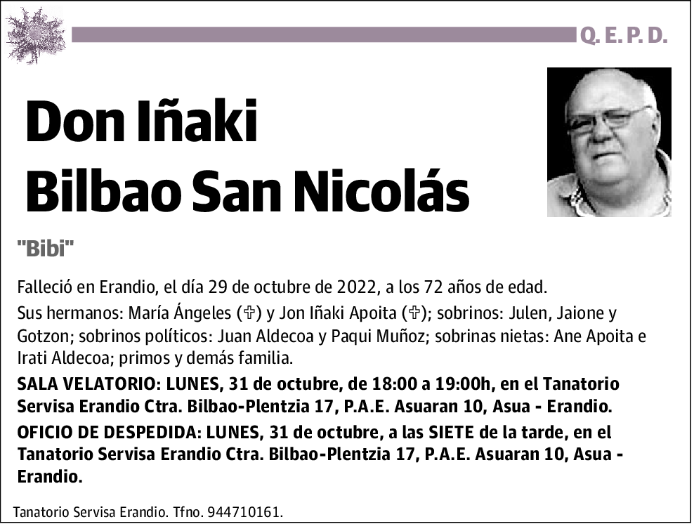 Iñaki Bilbao San Nicolás