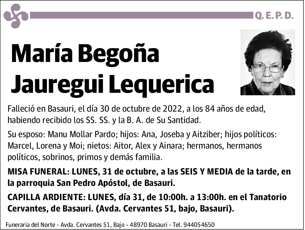 María Begoña Jauregui Lequerica