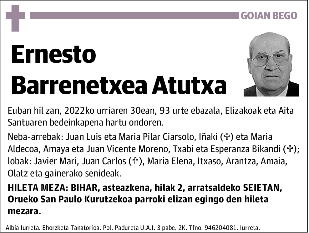 Ernesto Barrenetxea Atutxa