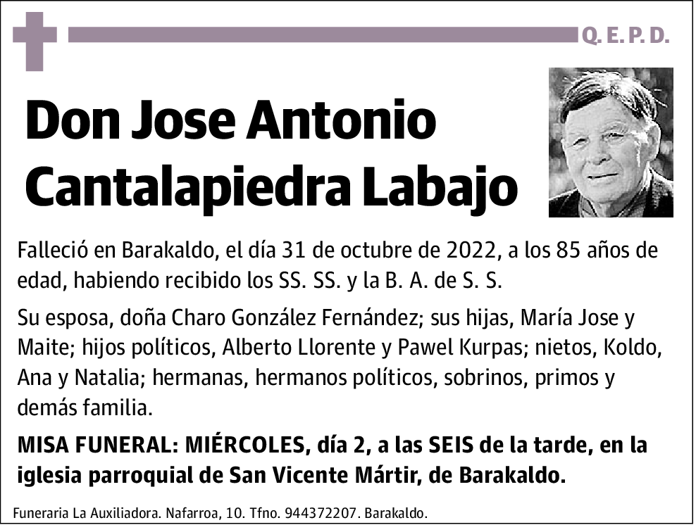 Jose Antonio Cantalapiedra Labajo