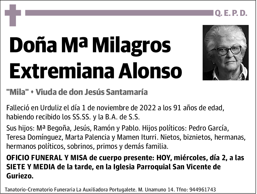 Mª Milagros Extremiana Alonso