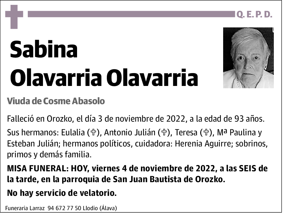 Sabina Olavarria Olavarria