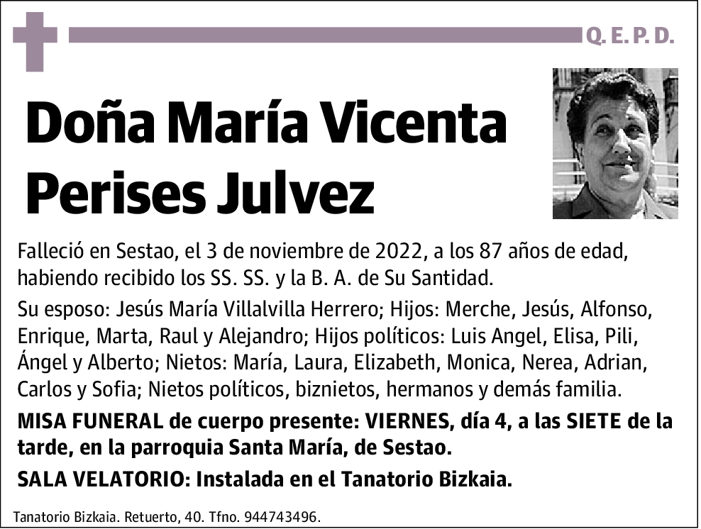 María Vicenta Perises Julvez