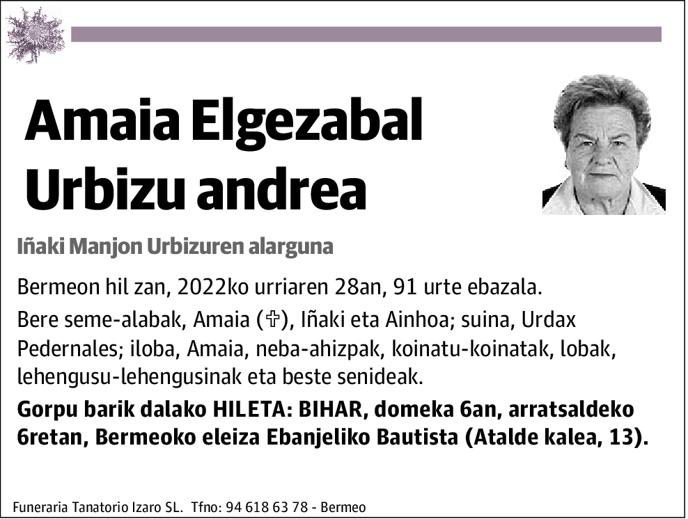 Amaia Elgezabal Urbizu