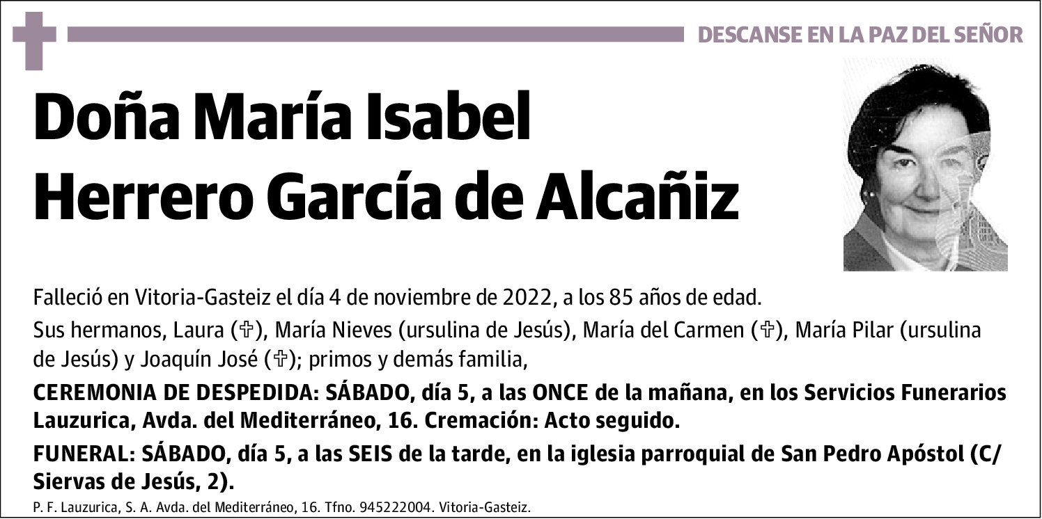 María Isabel Herrero García de Alcañiz