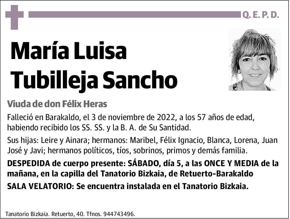 María Luisa Tubilleja Sancho