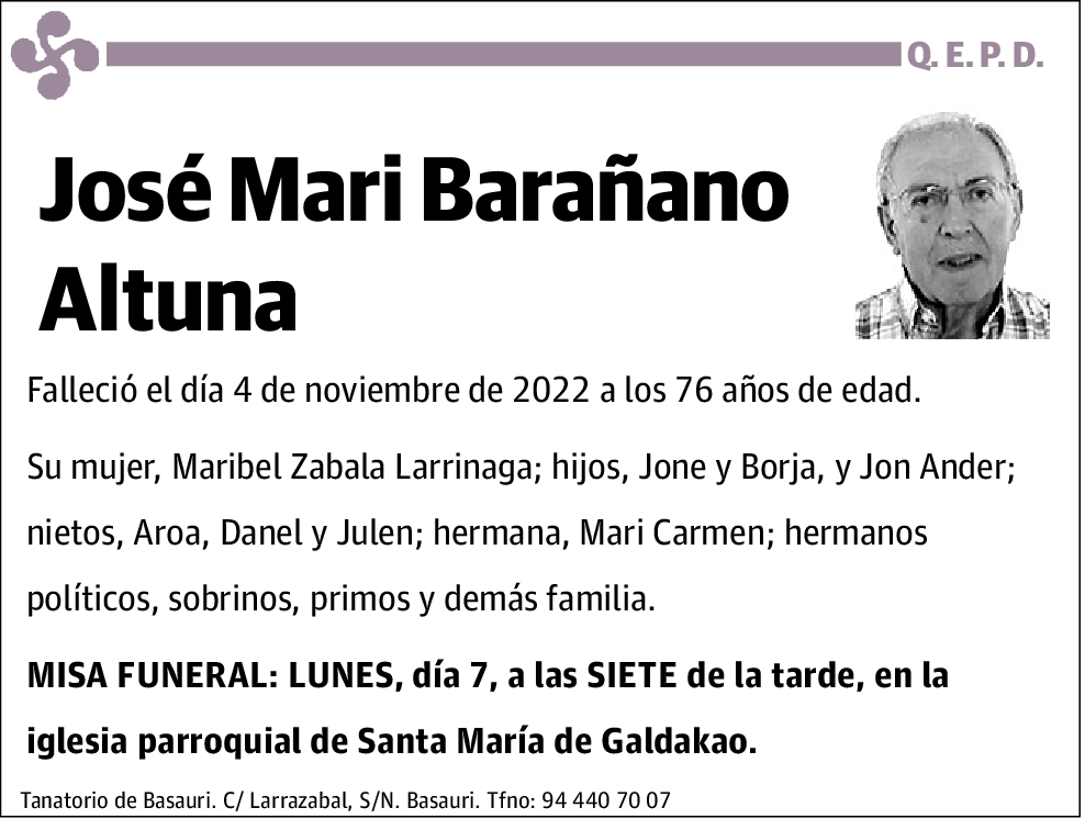 José Mari Barañano Altuna