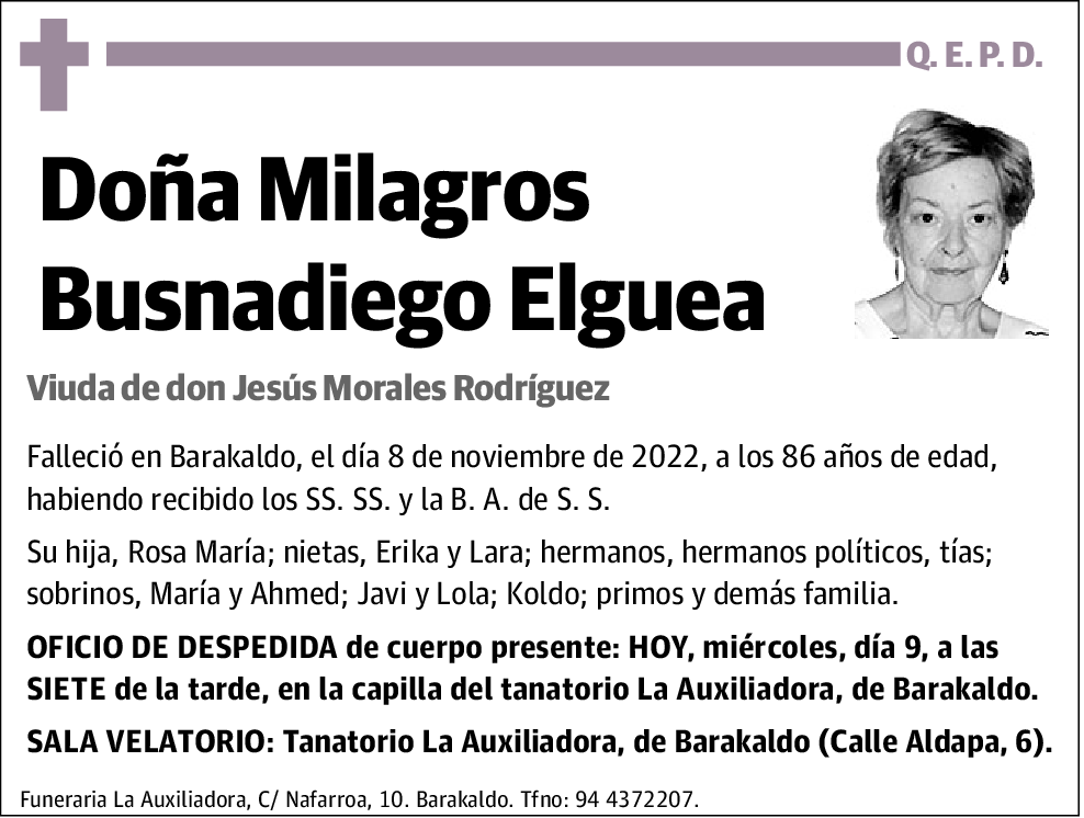 Milagros Busnadiego Elguea