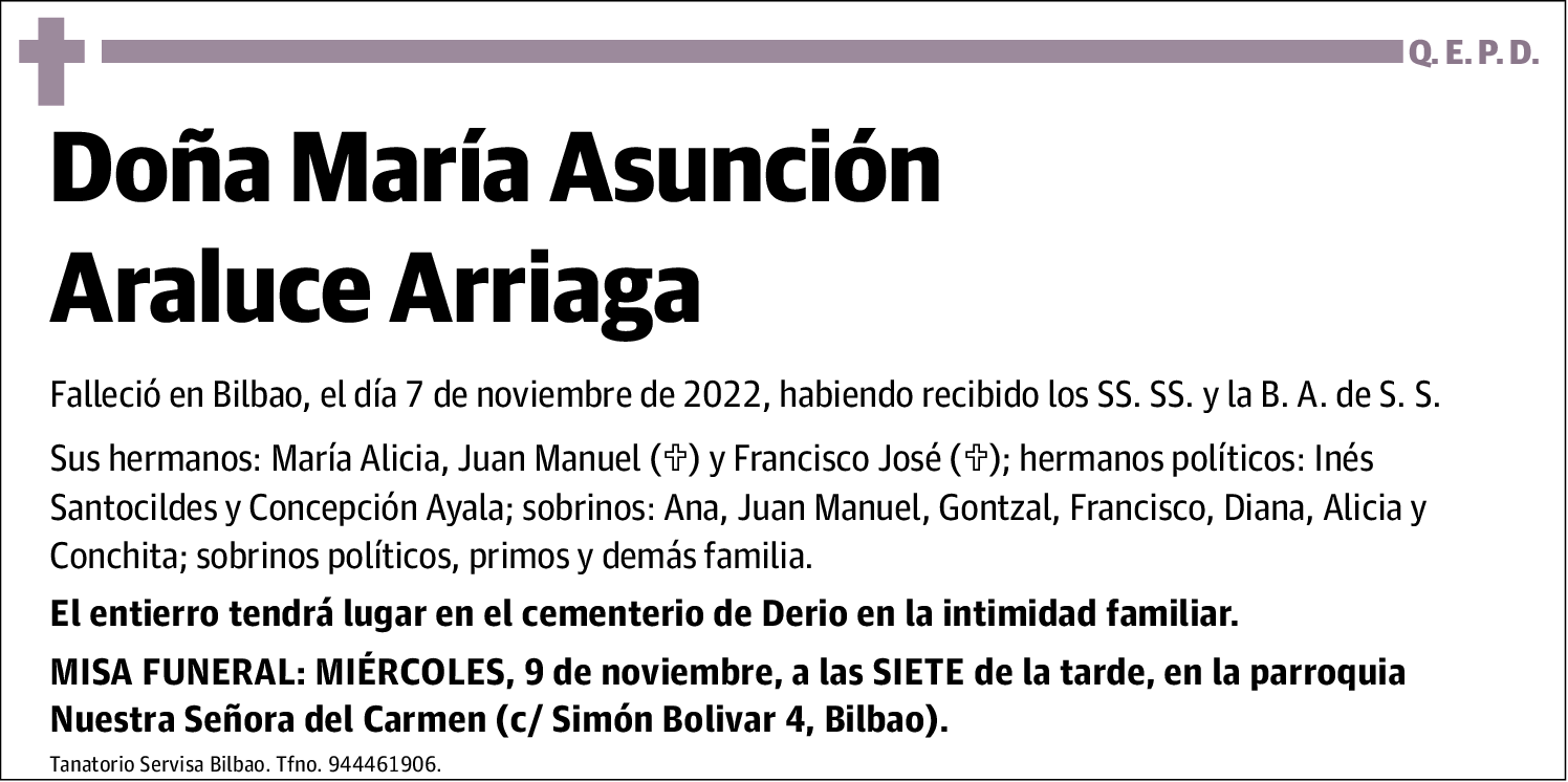 María Asunción Araluce Arriaga