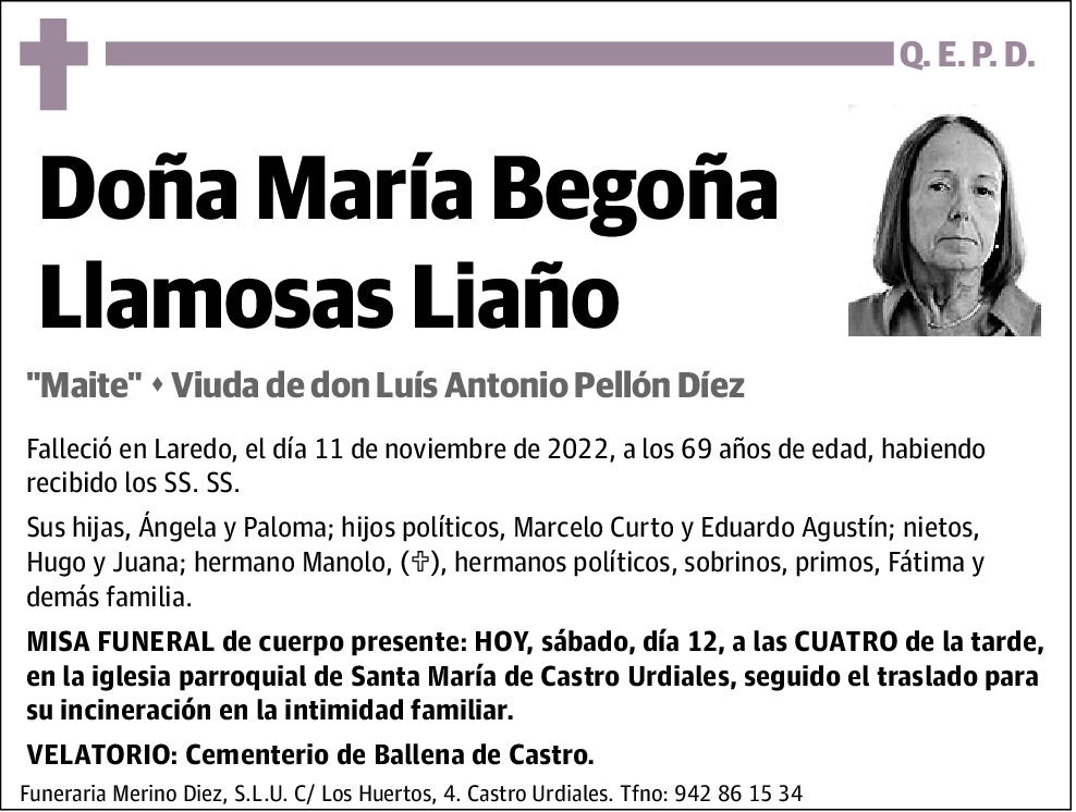 María Begoña Llamosas Liaño