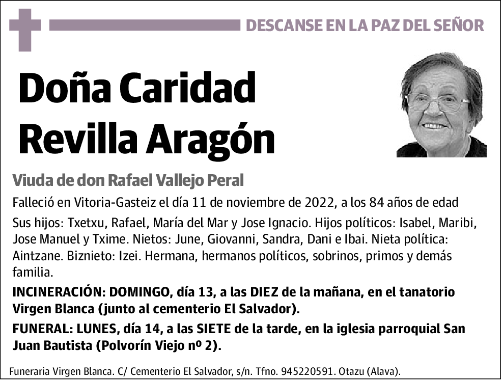 Caridad Revilla Aragón