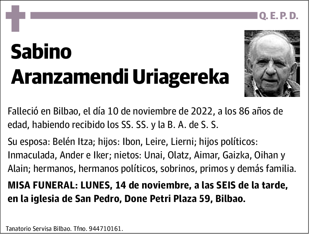 Sabino Aranzamendi Uriagereka