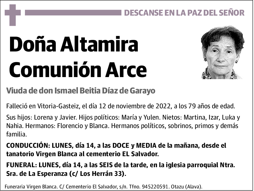 Altamira Comunión Arce