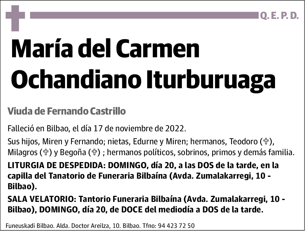 María del Carmen Ochandiano Iturburuaga