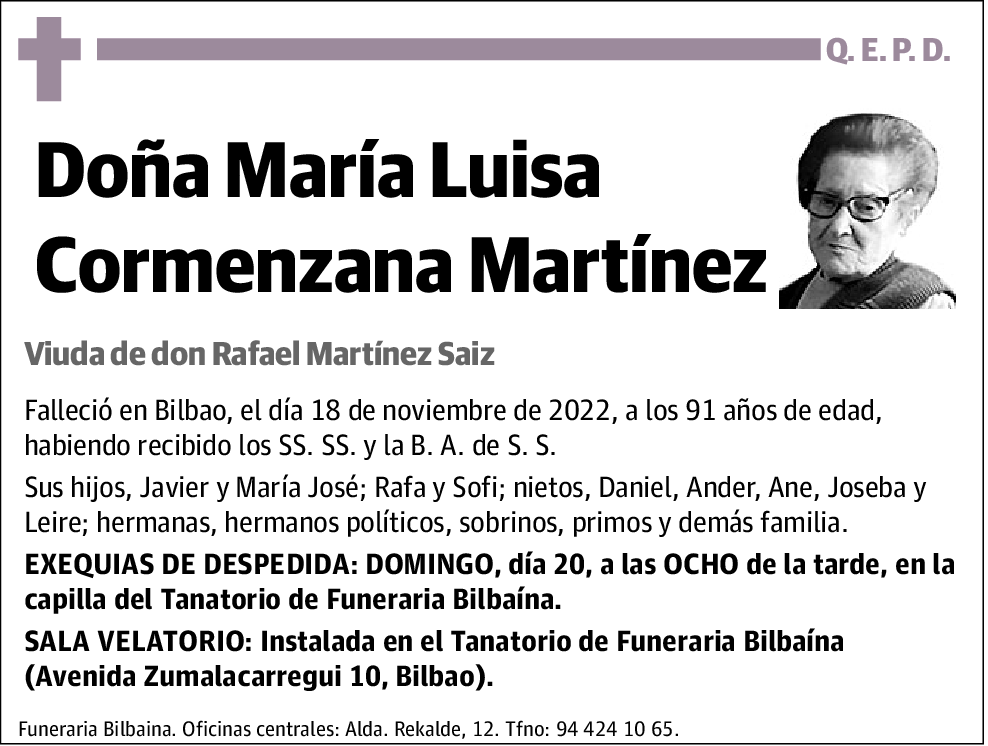 María Luisa Cormenzana Martínez