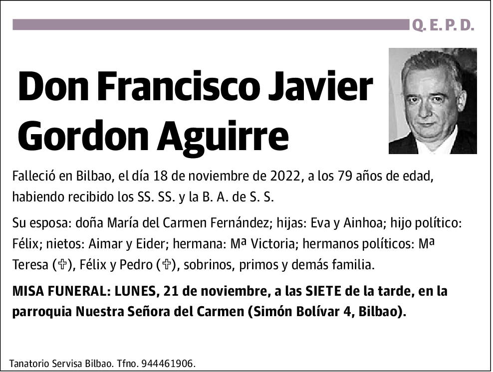 Francisco Javier Gordon Aguirre