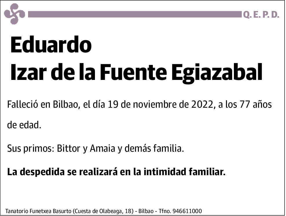 Eduardo Izar de la Fuente Egiazabal