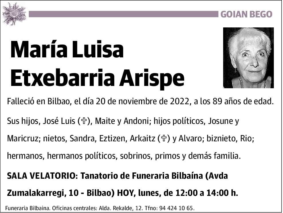 María Luisa Etxebarria Arispe