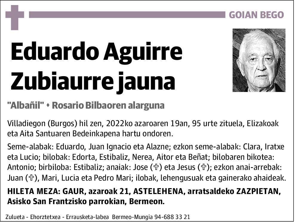 Eduardo Aguirre Zubiaurre