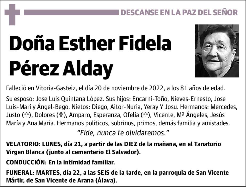 Esther Fidela Pérez Alday