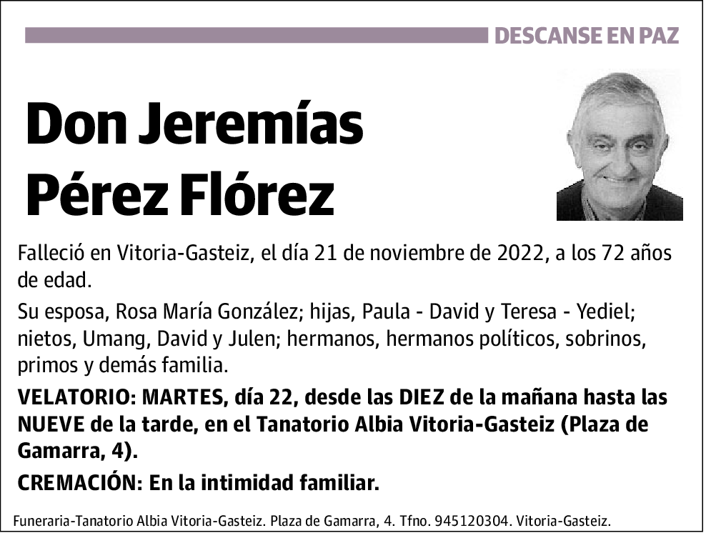 Jeremías Pérez Florez