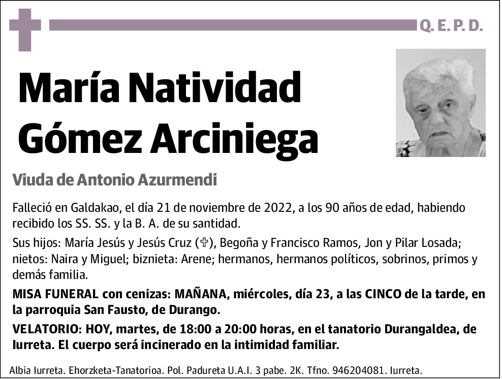 María Natividad Gómez Arciniega