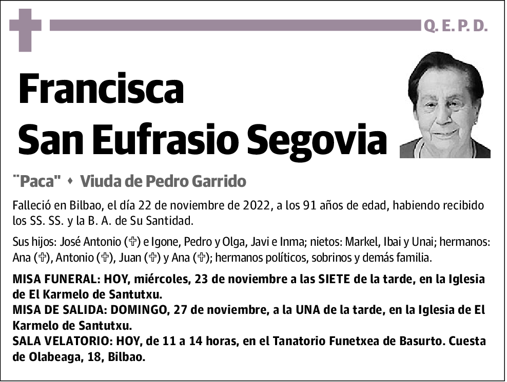 Francisca San Eufrasio Segovia