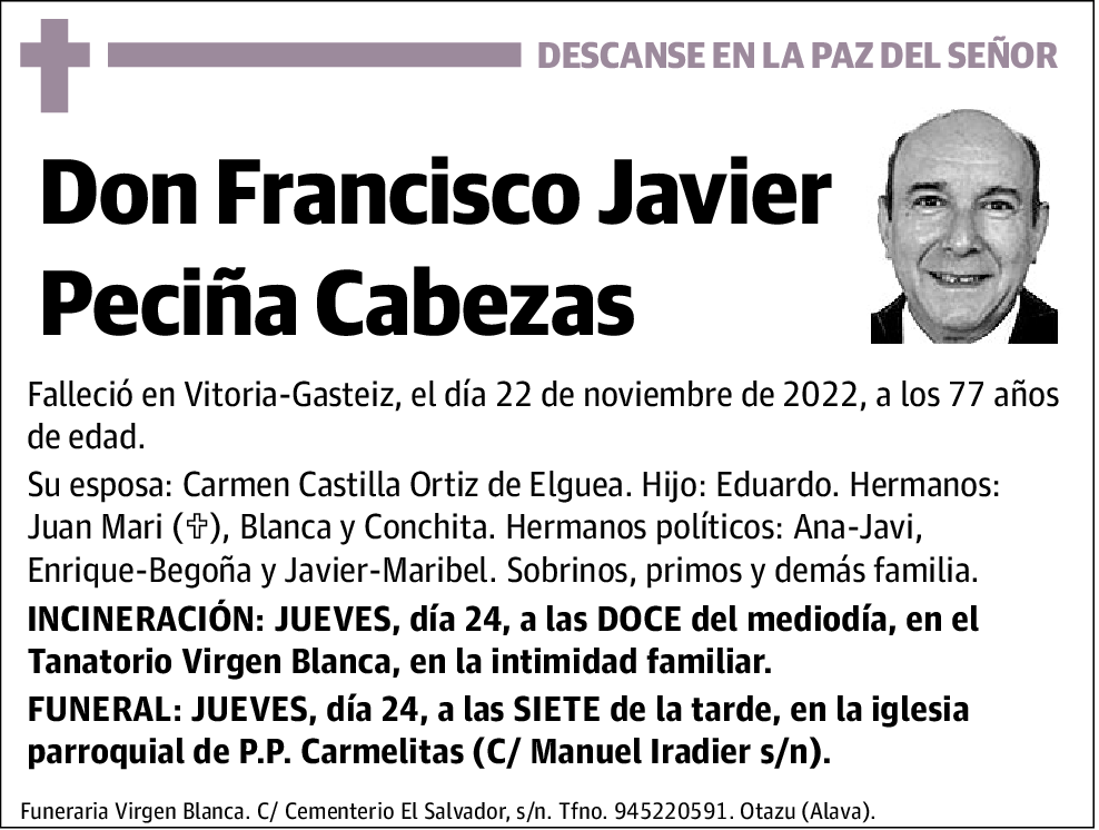 Francisco Javier Peciña Cabezas