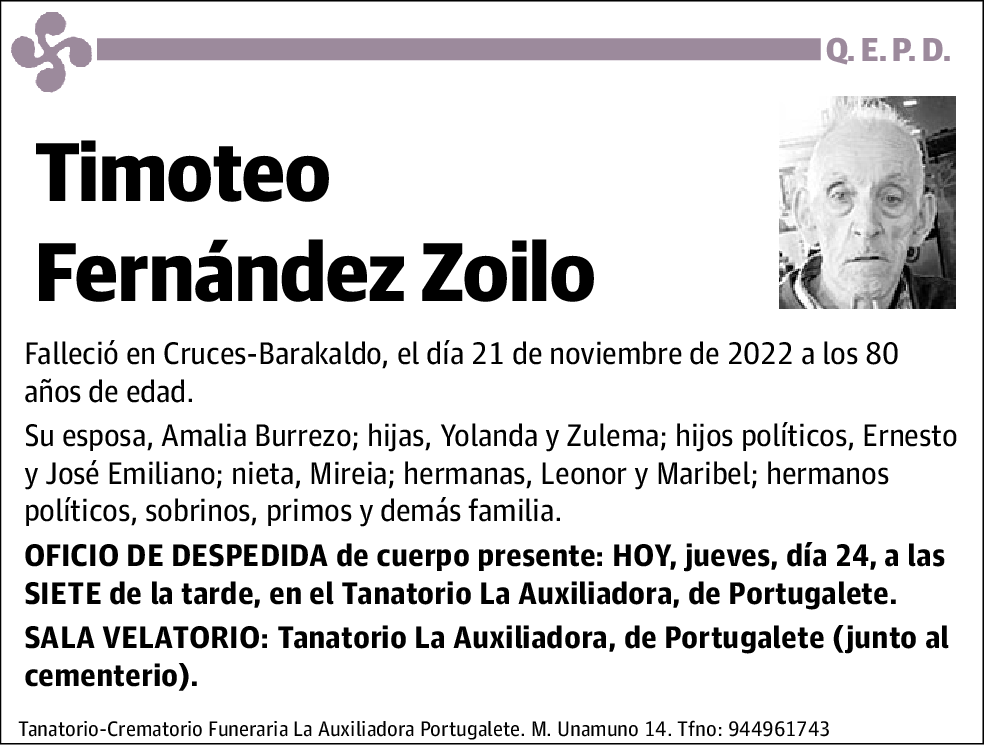 Timoteo Fernández Zoilo