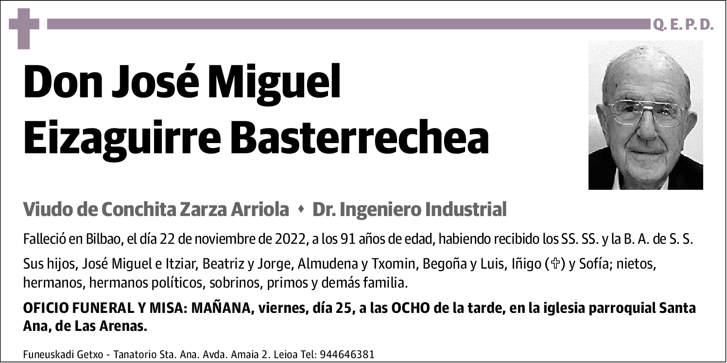 José Miguel (Triple) Eizaguirre Basterrechea