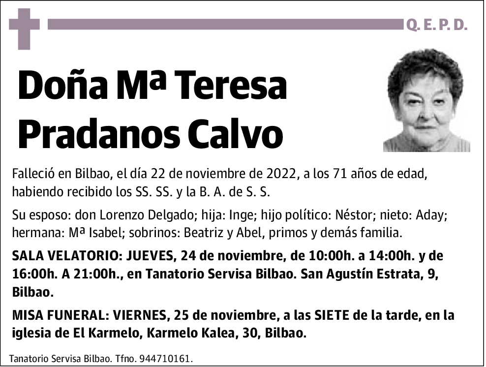 Mª Teresa Pradanos Calvo