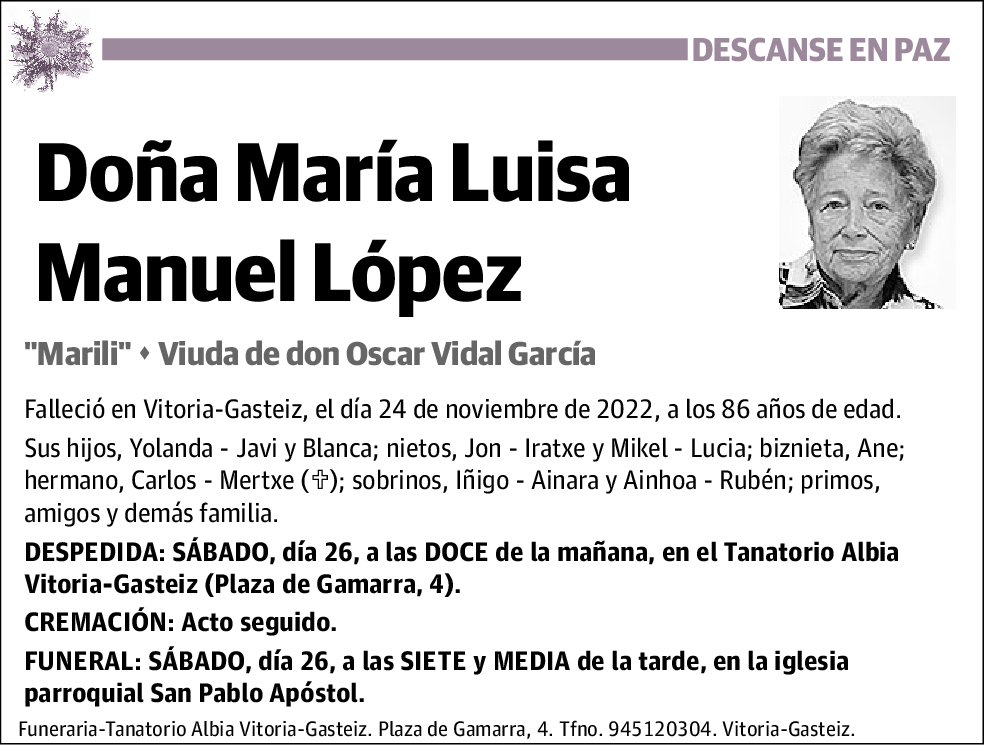 María Luisa Manuel López