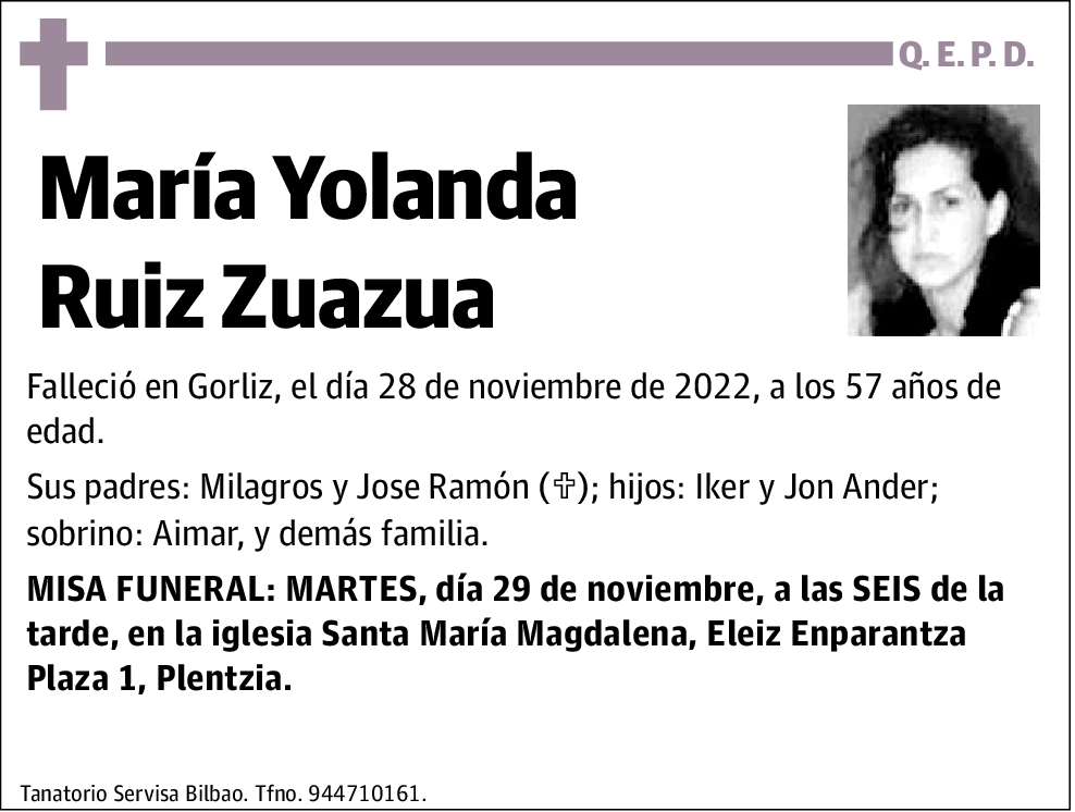 María Yolanda Ruiz Zuaua