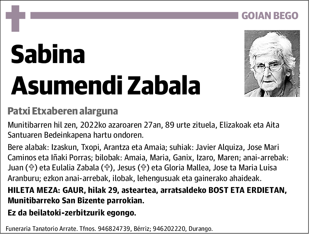 Sabina Asumendi Zxbala