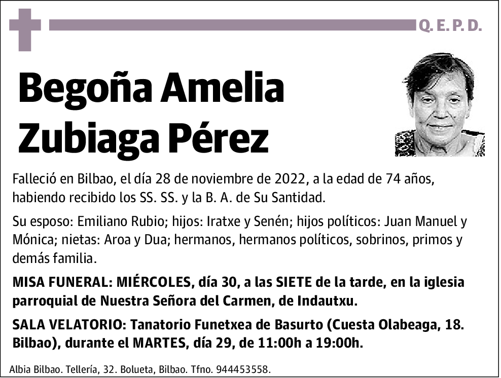 Begoña Amelia Zubiaga Pérez