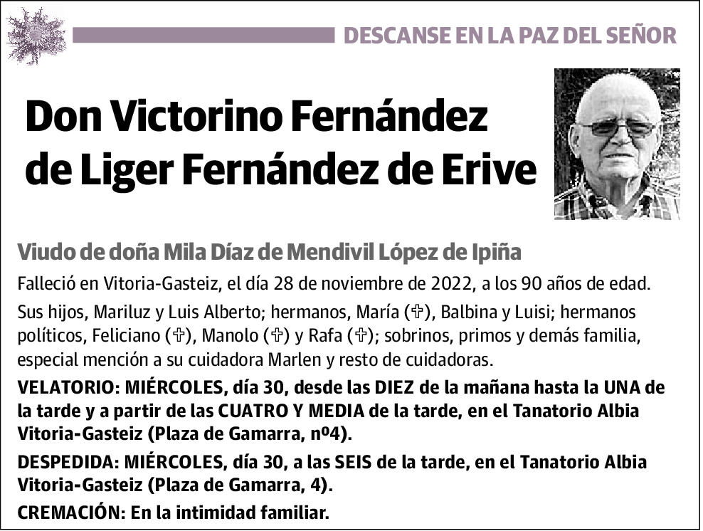 Victorino Fernández de Liger Fernández de Erive