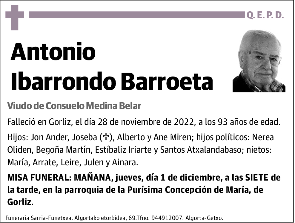 Antonio Ibarrondo Barroeta