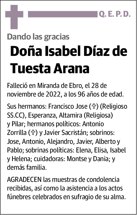 Isabel Díaz de Tuesta Arana