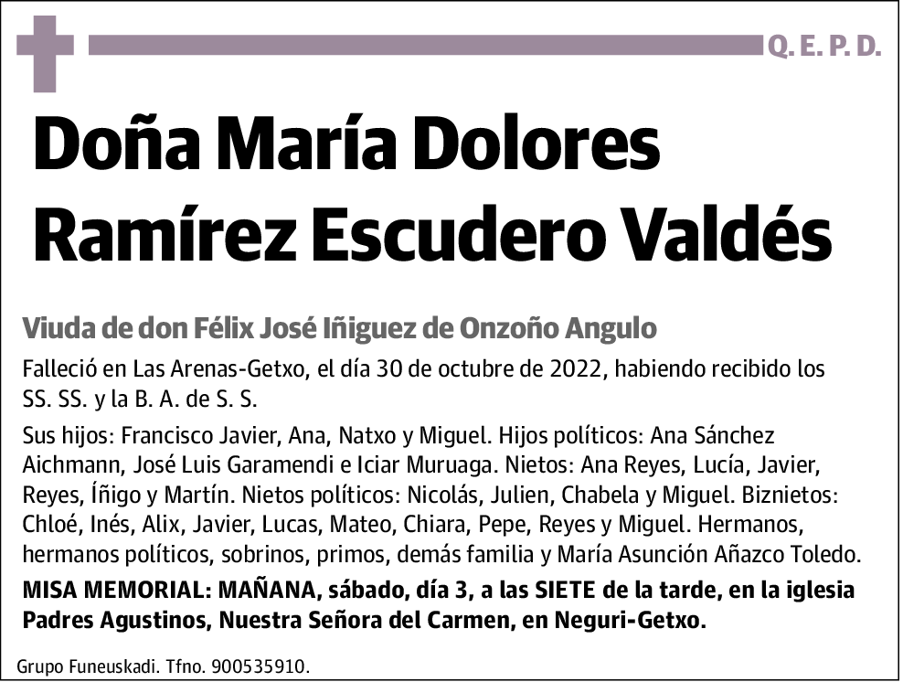 María Dolores Ramírez Escudero Valdés