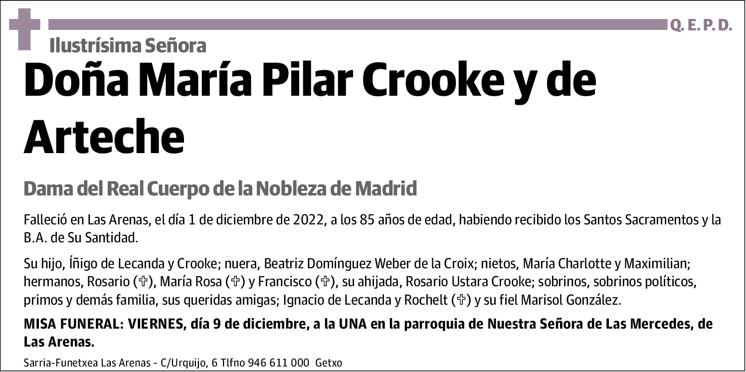 María Pilar Crooke y de Arteche