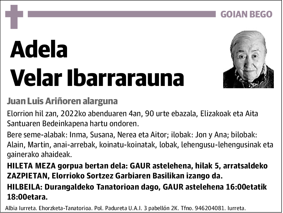 Adela Velar Ibarrarauna