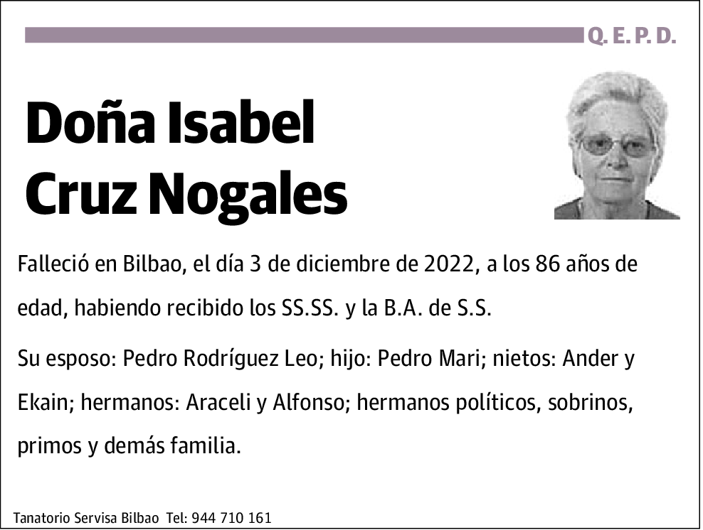 Isabel Cruz Nogales